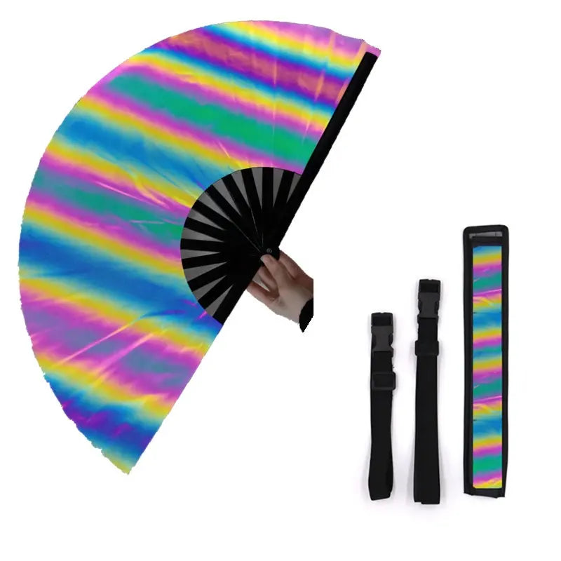 holographic reflective 2 fans Electro Glow | South Africa's Best LED Festival Gear & Rave Clothes - festivals outfits, clothes festival, festival clothing south africa, festival ideas outfits, festival outfits rave, festival wear, steam punk goggle, rave glasses, outfit for a rave, kaleidoscope glasses, diffraction glasses, clothes for a rave, rave sunglasses, spectral glasses, rave goggles, clothes for a rave, rave clothing south africa, festival wear south africa, accessories festival, rave sunglasses
